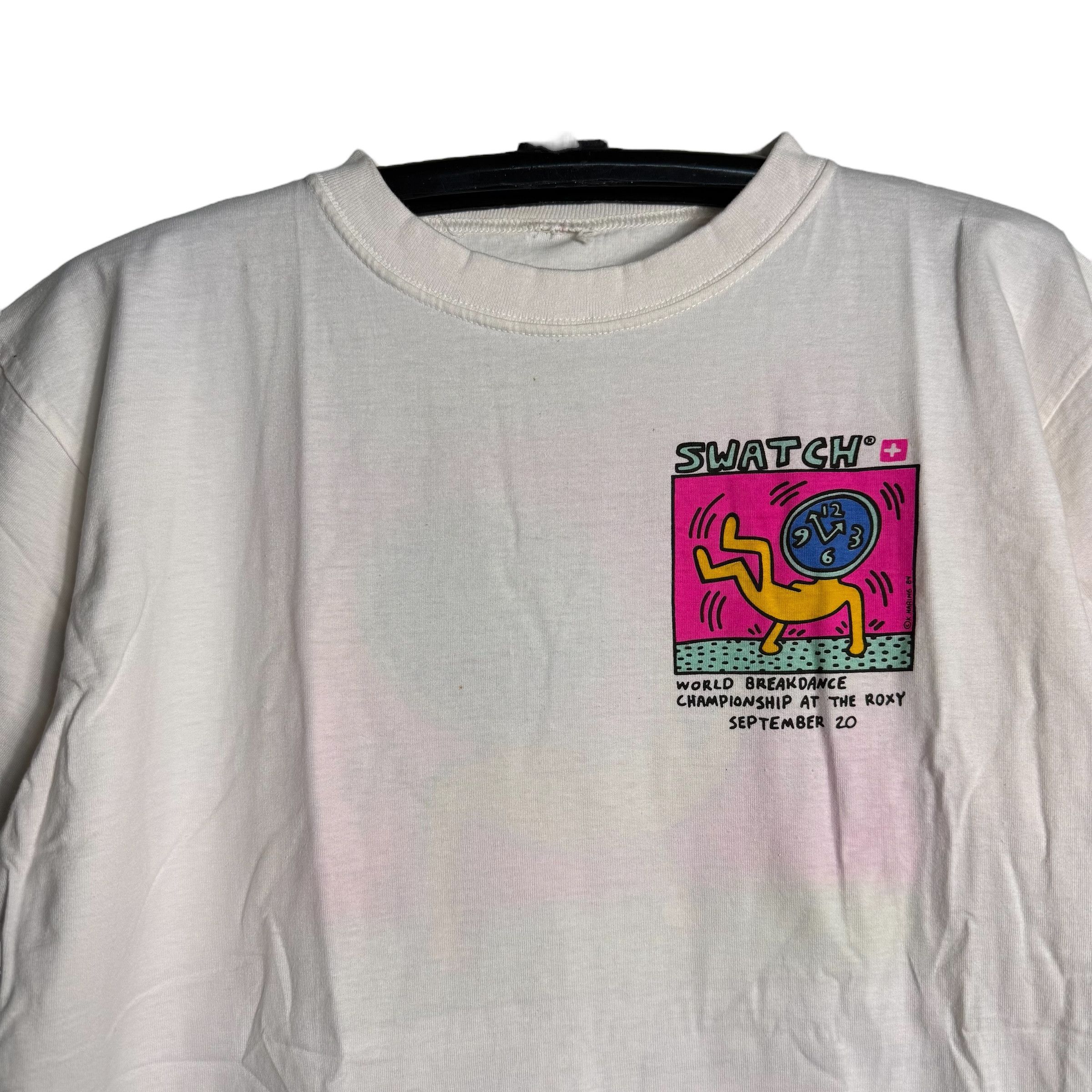 Keith Haring 🔥RARE🔥Vintage Keith Haring Swatch World Breakdance T-shirt Size US L / EU 52-54 / 3 - 5 Thumbnail