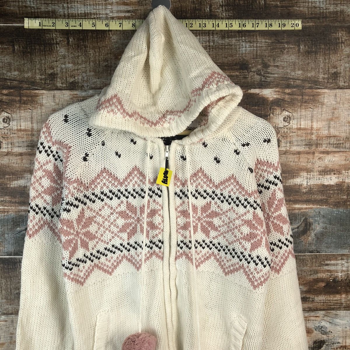 Homespun Knitwear × Japanese Brand J-Honey White Hoodie Knitwear #A1896 Size M / US 6-8 / IT 42-44 - 5 Thumbnail