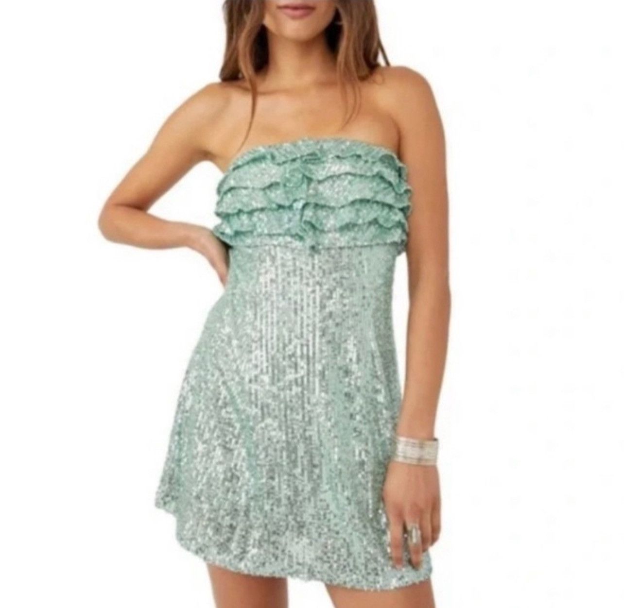 seafoam green short dress Natalya Geo Short Dress - Seafoam