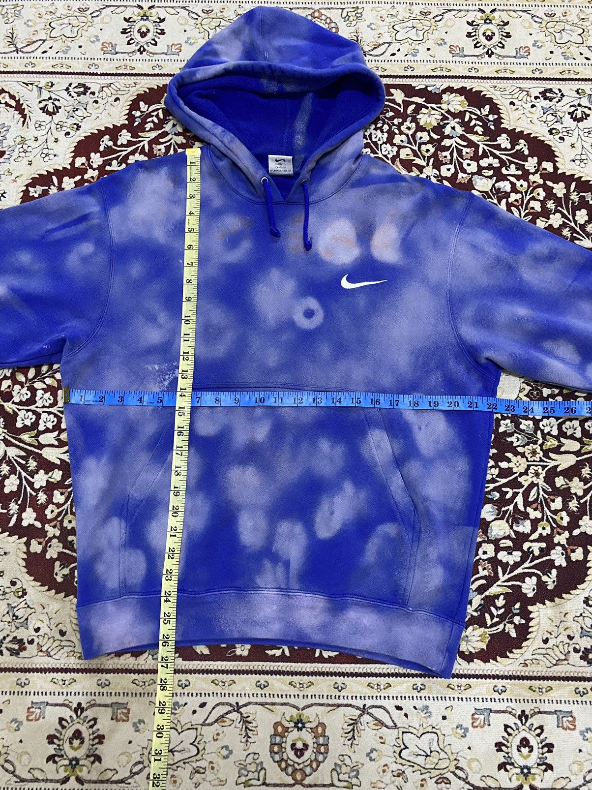 Nike × Vintage Vintage Nike Embroidered logo tie dye hoodie sweatshirt Size US L / EU 52-54 / 3 - 12 Thumbnail