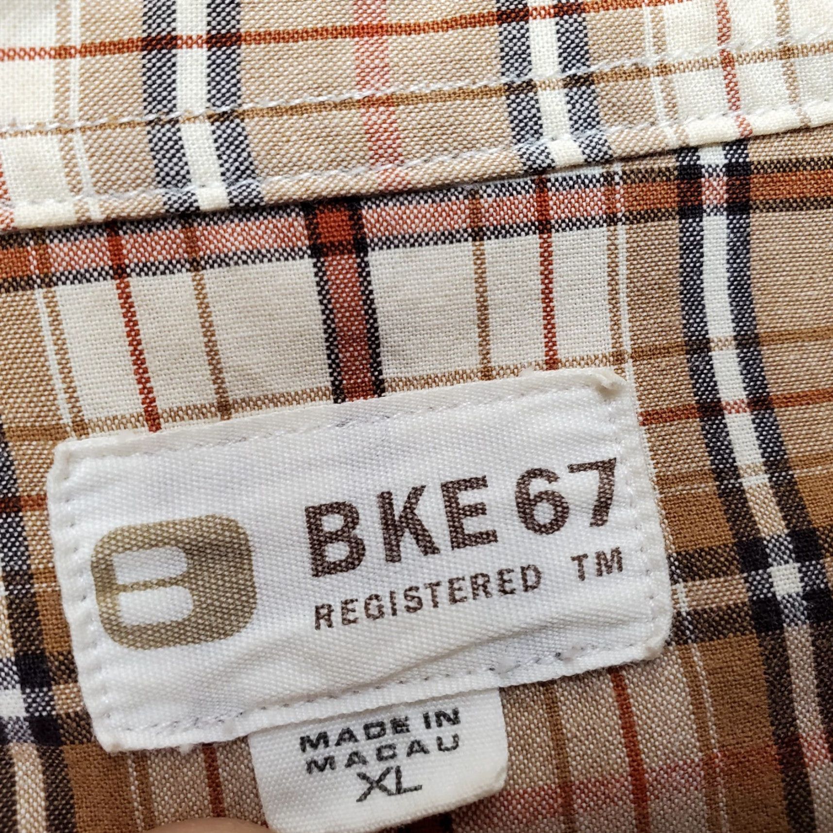 Vintage VINTAGE Buckle BKE Shirt Mens XL Brown Plaid Pearl Snap 100% Cotton Long Sleeve Western Size US XL / EU 56 / 4 - 5 Thumbnail