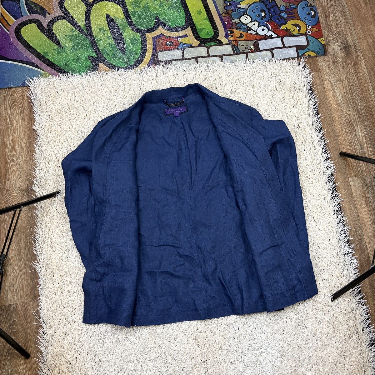 Ralph Lauren Purple Label Ralph Lauren Purple Label Linen Toggle Jacket Asher Slub Size US L / EU 52-54 / 3 - 3 Thumbnail