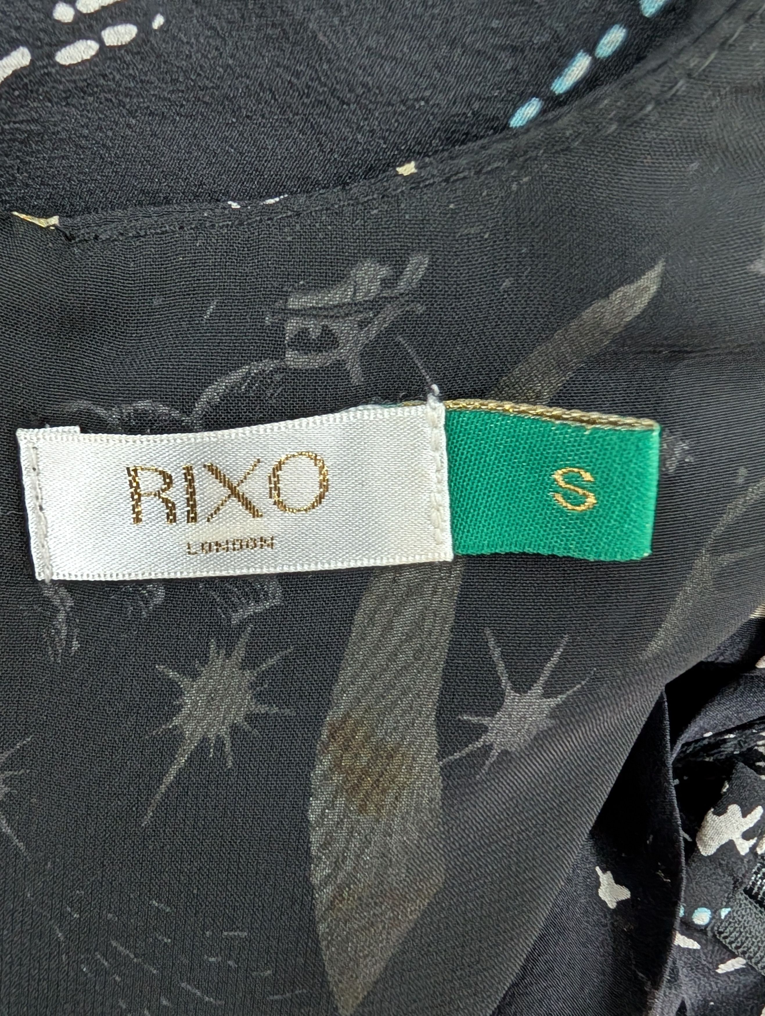 RIXO Rixo Black Star Printed Silk Dress Size S / US 4 / IT 40 - 10 Thumbnail