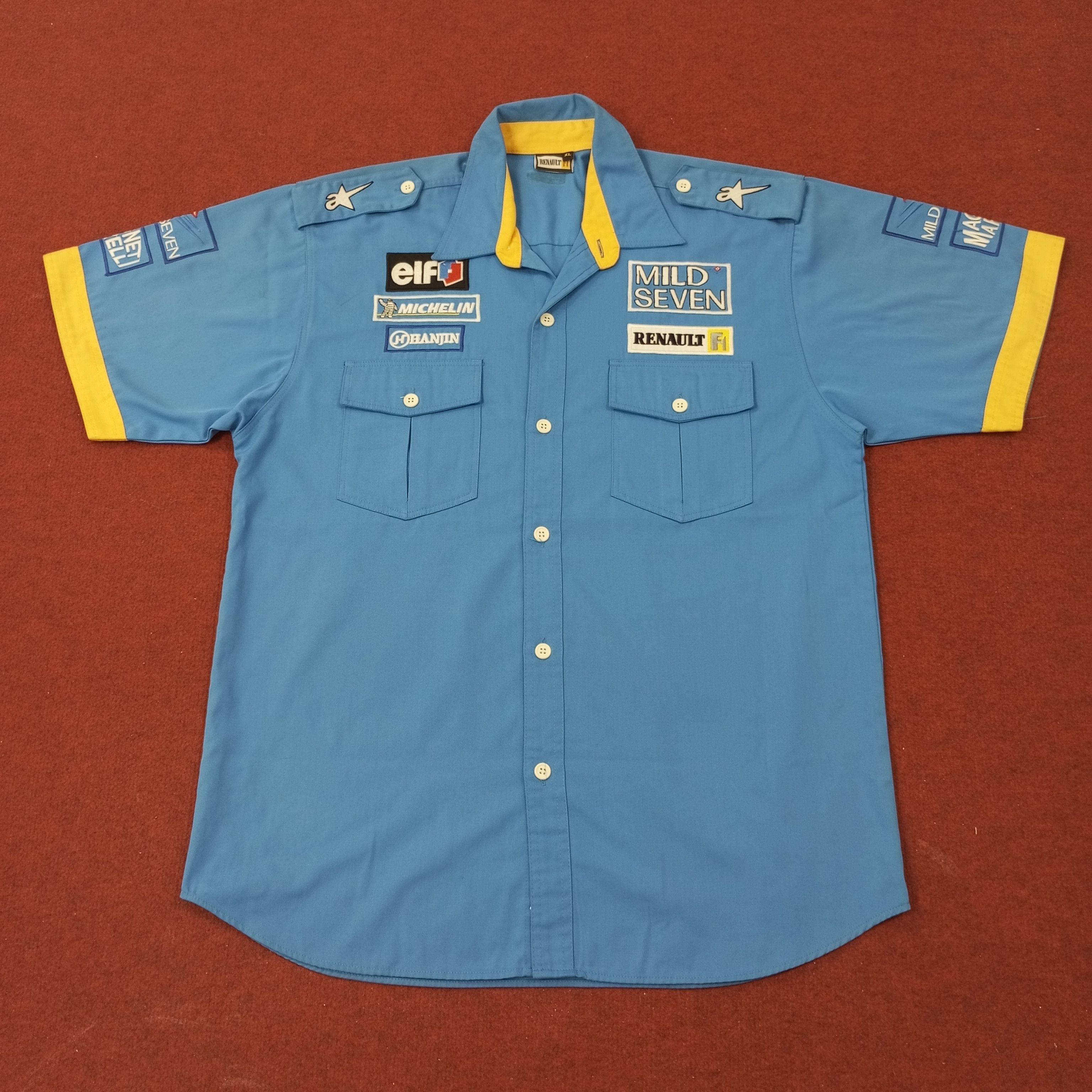 Vintage Renault F1 Mild Seven Magneti Marelli Work Shirt c239n75 Size US XL / EU 56 / 4 - 1 Thumbnail