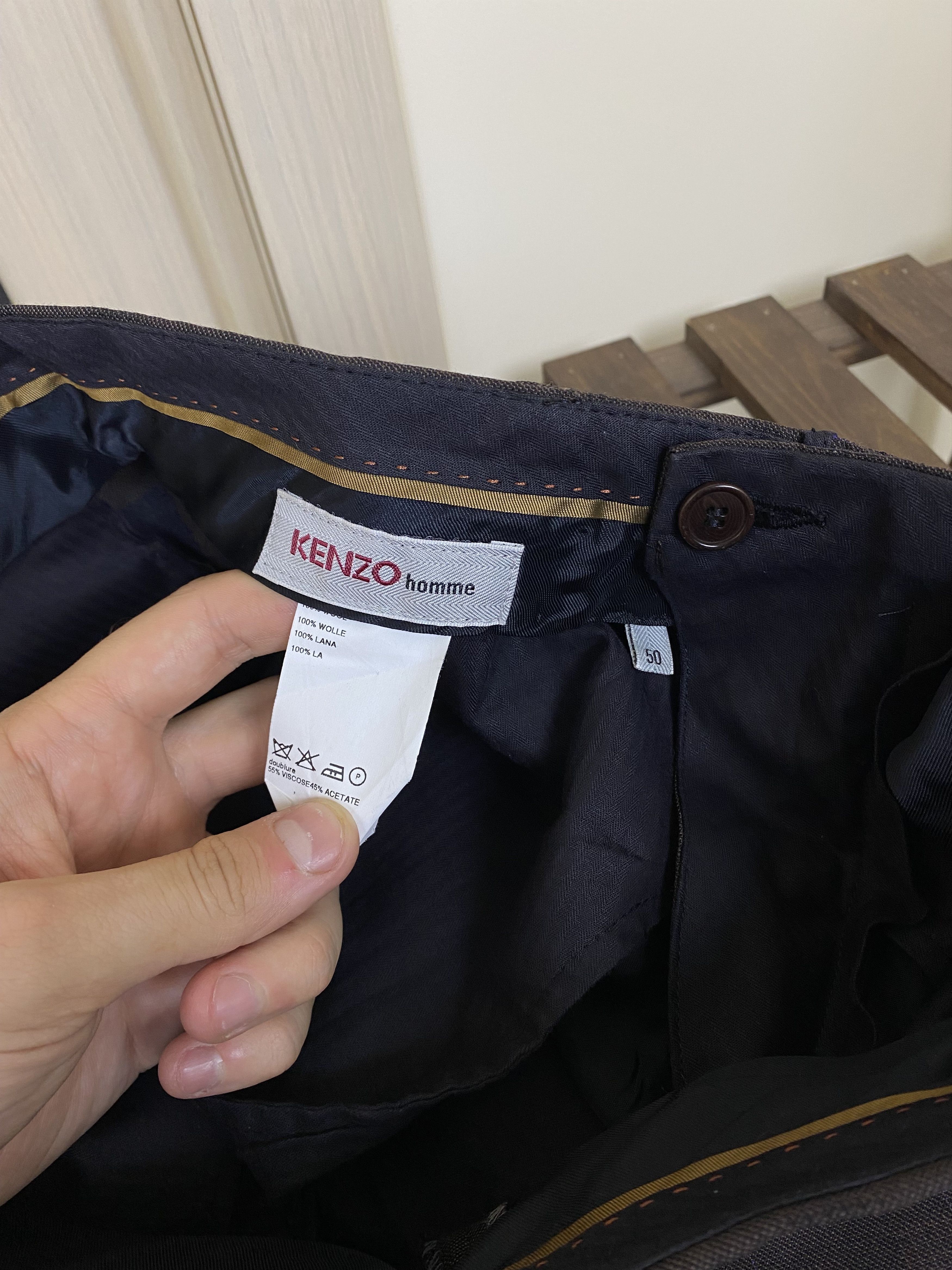 Kenzo Vintage Kenzo homme wool brown suit blazer pants size 50 Size 50L - 14 Thumbnail
