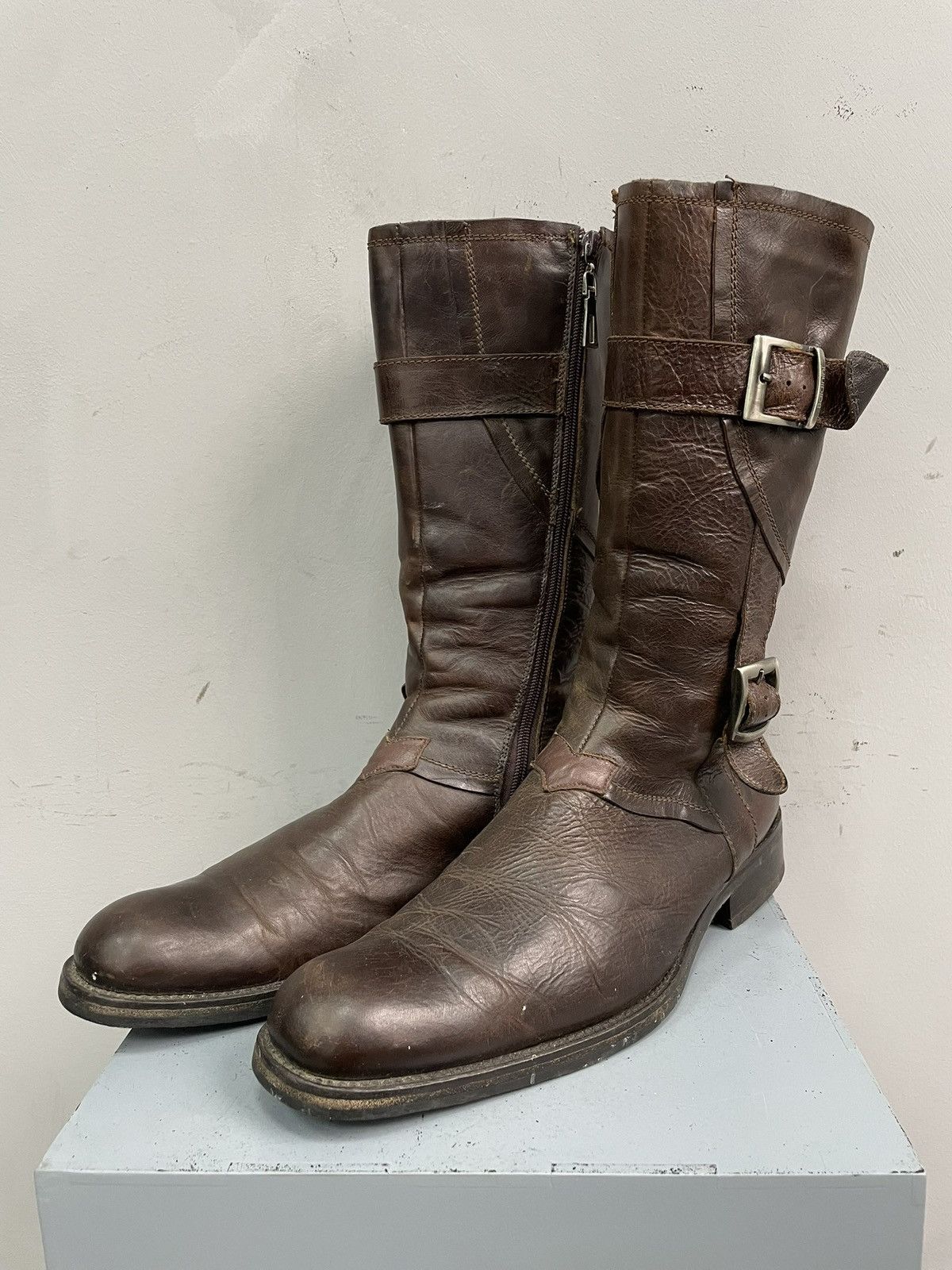 Baldinini Guidi style rare Japanese archive moto ankle fashion boots Size US 9 / EU 42 - 2 Thumbnail