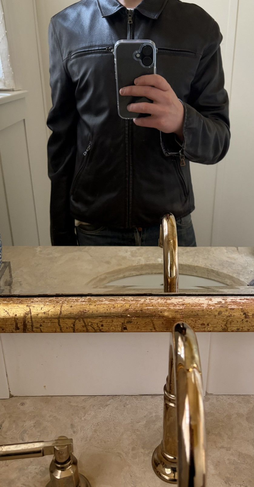 Prada **SOLD** S/S 07 Brown Leather Biker Jacket Size US M / EU 48-50 / 2 - 12 Thumbnail