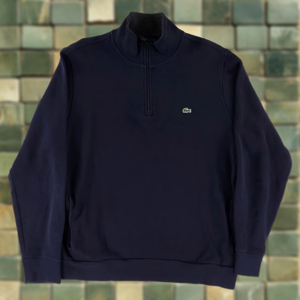 Lacoste Lacoste 1/4 Zip Pullover Shirt Long Sleeve Navy Blue Mens 3XL FR US Navy Blue Pullover Shirt Mens 3XL Size US XXL / EU 58 / 5 - 1 Thumbnail
