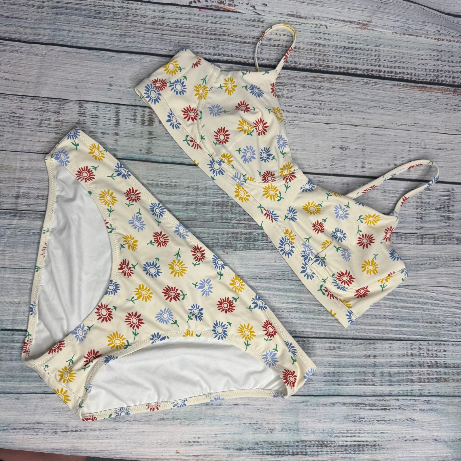 Madewell Madewell Second Wave Sunny Floral Bikini Set - Size Large Size ONE SIZE - 2 Thumbnail