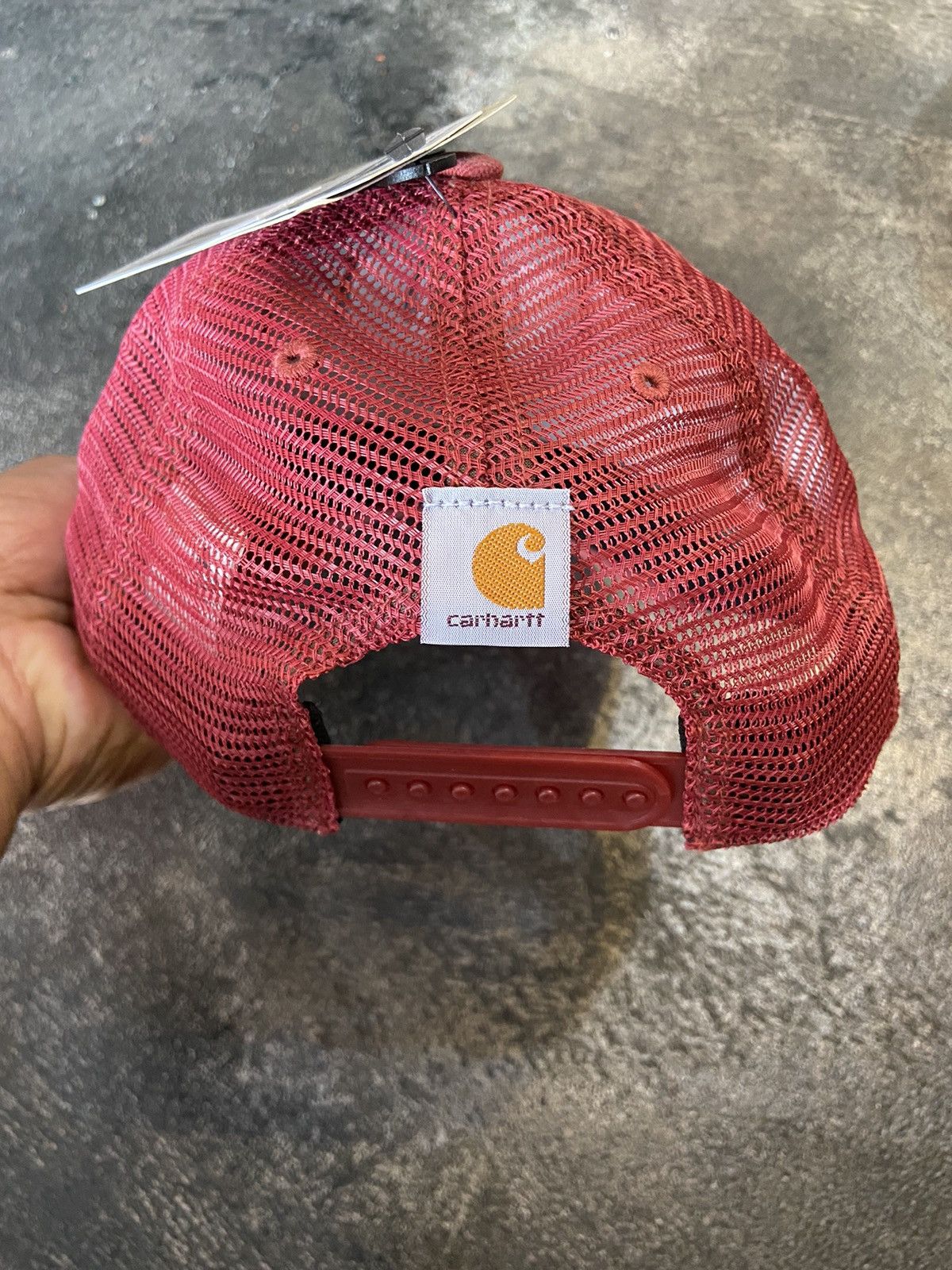 Carhartt × Carhartt Wip Carhartt Mesh Logo Trucker Cap Barn Red Size ONE SIZE - 3 Thumbnail