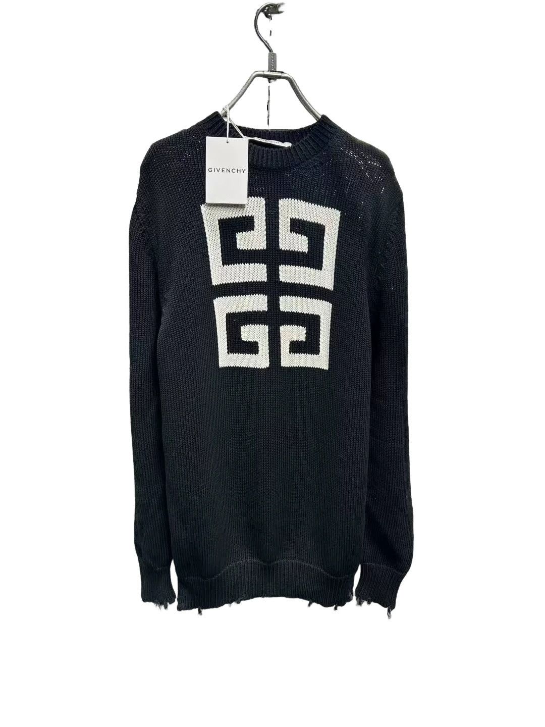 Givenchy Givenchy 4G Distressed Cotton Logo Sweater Size M Size US M / EU 48-50 / 2 - 1 Thumbnail