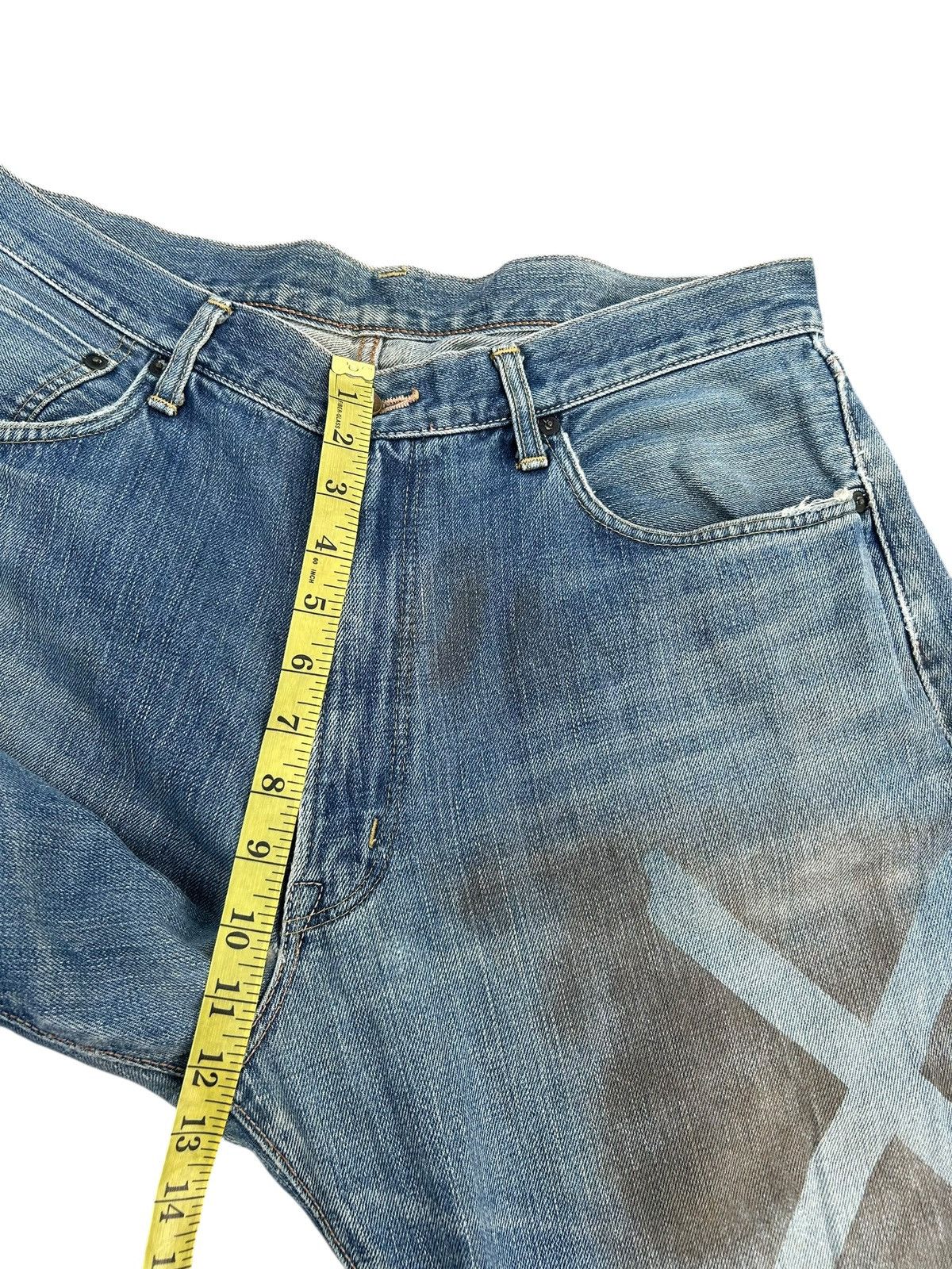 Kapital Thrashed Vintage Edwin 505 Selvedge Dirty Denim Jeans Size US 35 - 17 Thumbnail