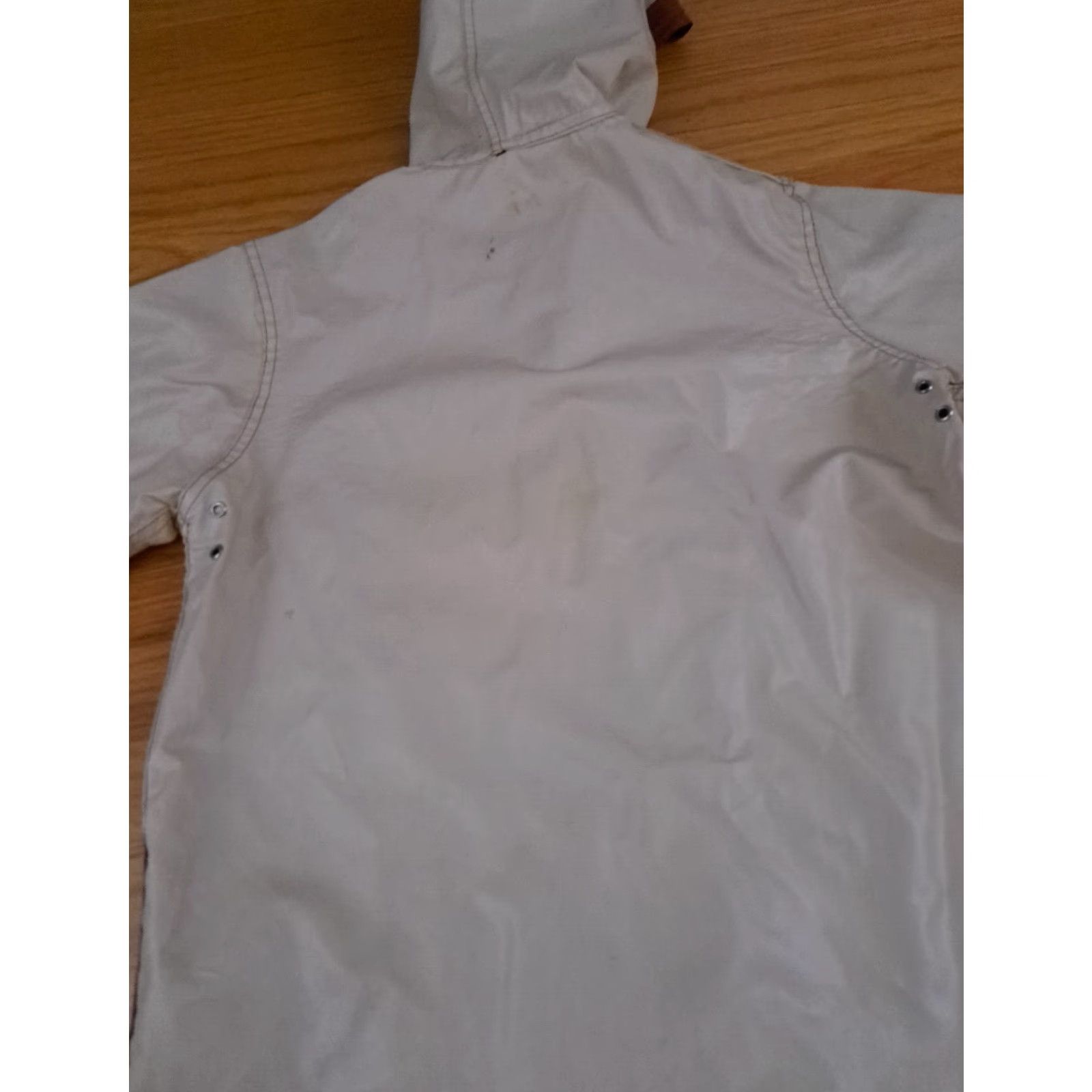 Rains Hallelujah Rain Coat Jacket Men M PVC Studded Pockets Multicolor 26in Long 28in Pit to Pit Button Full Metal Size US M / EU 48-50 / 2 - 8 Thumbnail