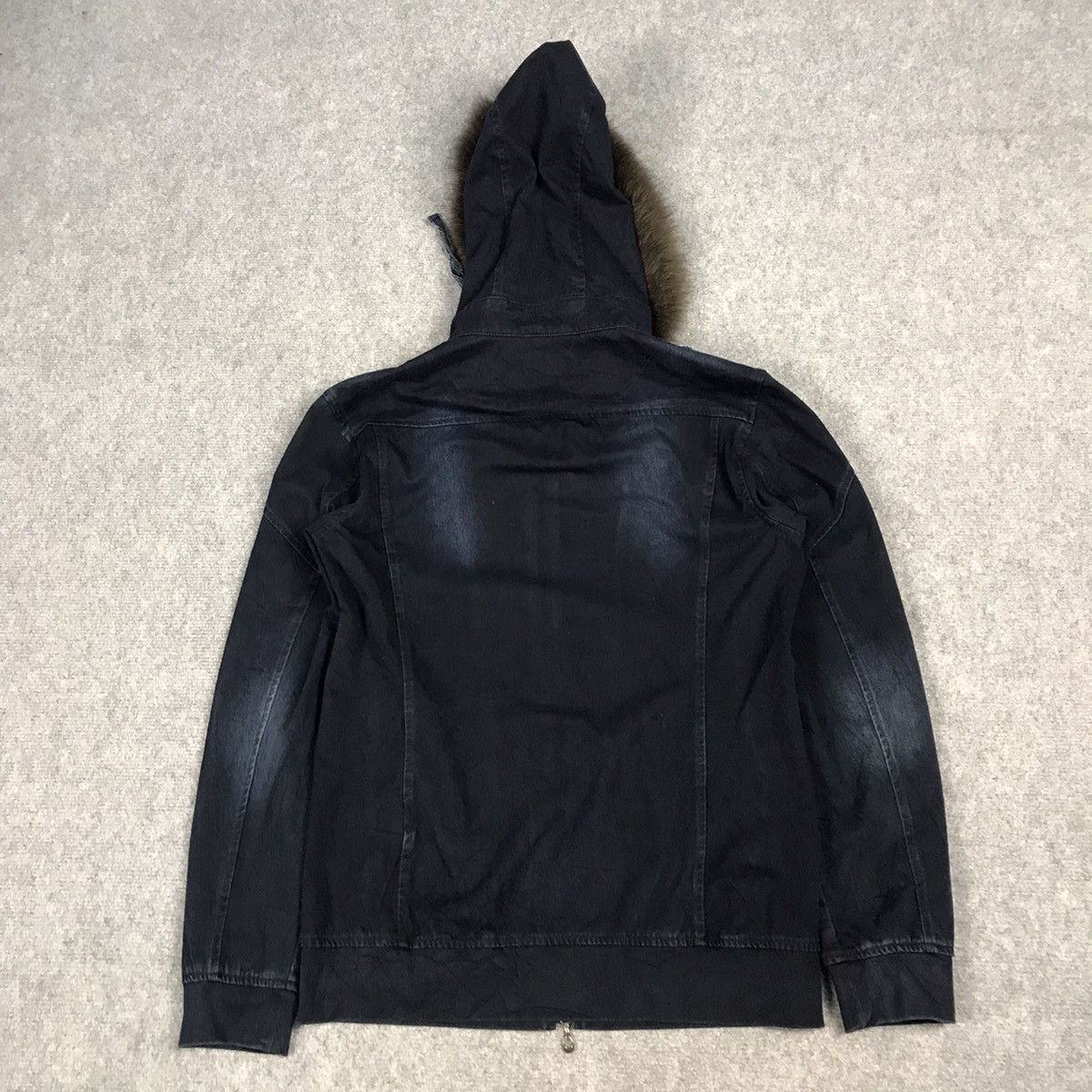 If Six Was Nine × Le Grande Bleu (L.G.B.) × Nicole Club NICOLA CLUB MAN JAPAN BLUE INDIGO FUR HOODIES JACKET Size US M / EU 48-50 / 2 - 8 Thumbnail
