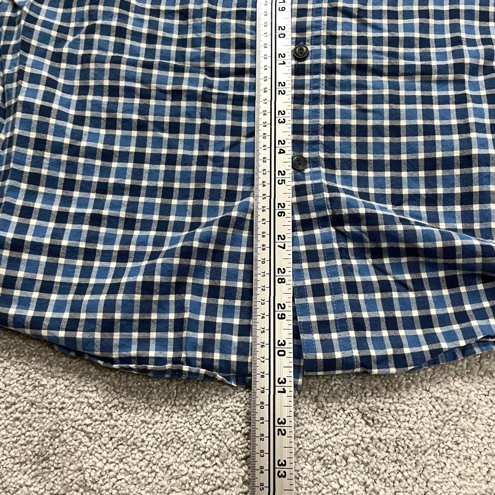 Vintage L.L. Bean Button-Up Shirt Mens Large Blue Plaid Long Sleeve Regular Fit Size US L / EU 52-54 / 3 - 6 Thumbnail