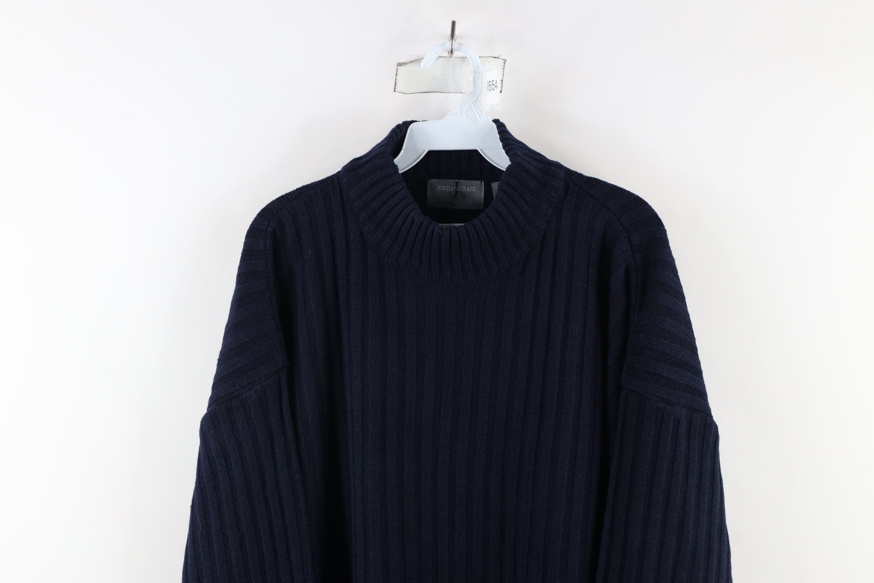 Vintage Vintage 90s Streetwear Chunky Ribbed Knit Mock Neck Sweater Size US XXL / EU 58 / 5 - 2 Thumbnail