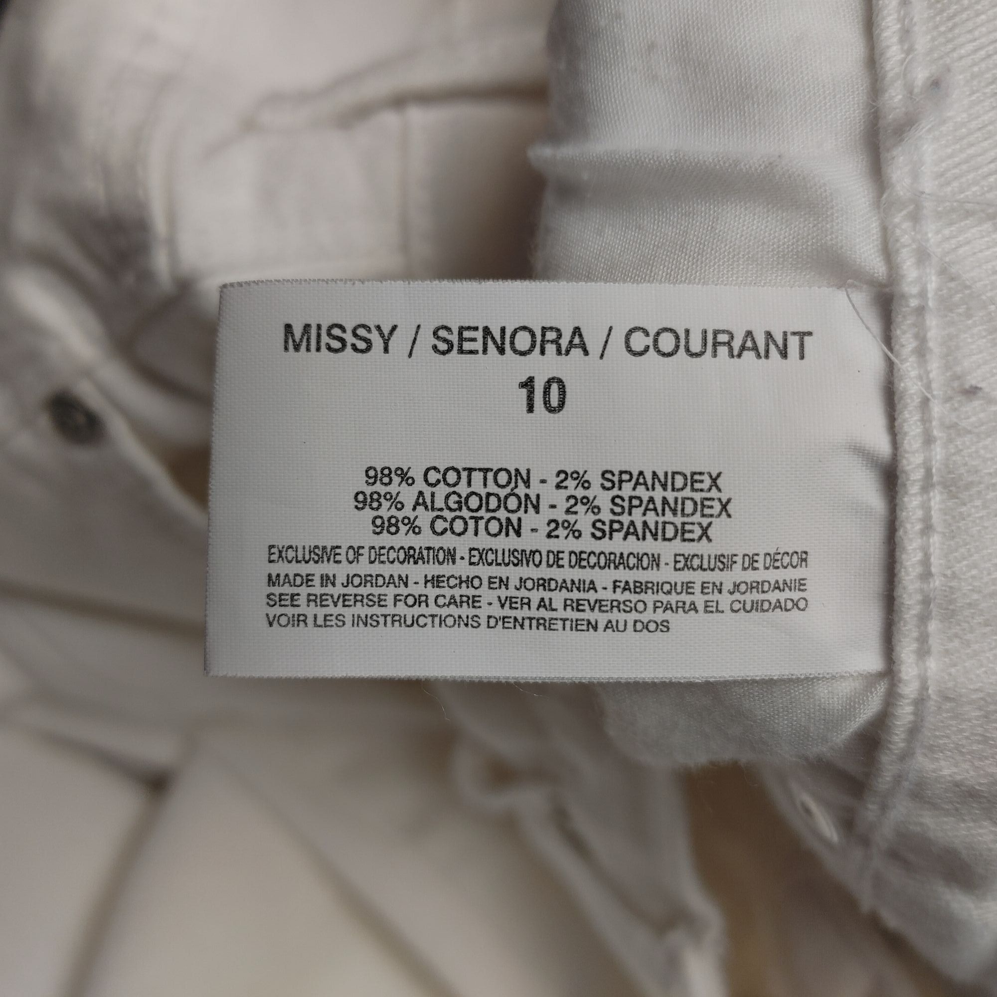 Gloria Vanderbilt Gloria Vanderbilt Women's White Missy Amanda Straight Leg Size 32" / US 10 / IT 46 - 5 Thumbnail