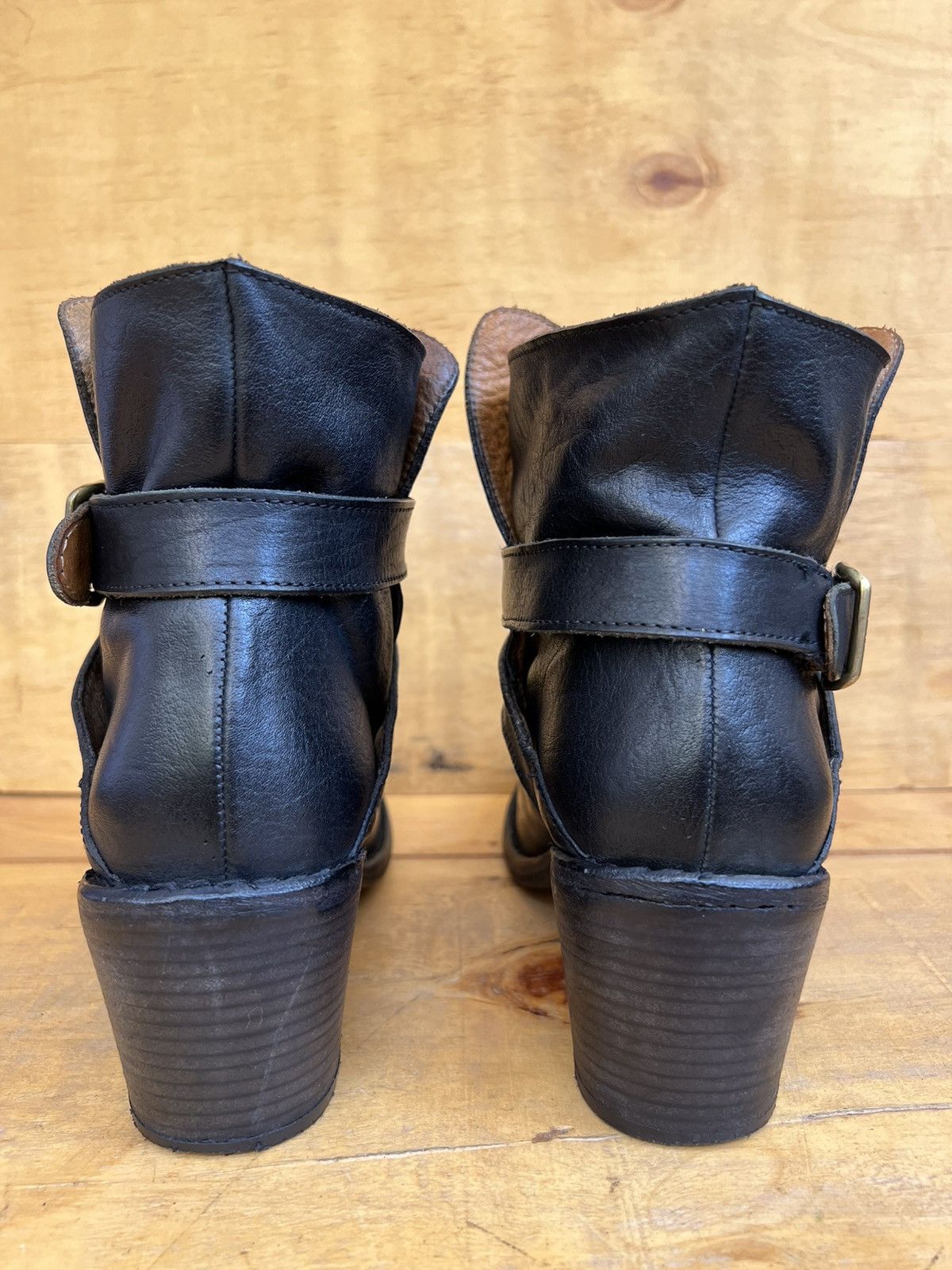 Fiorentini + Baker Fiorentini+Baker leather Buckle Ankle Boots Heel Booties Size US 10 / IT 40 - 8 Thumbnail