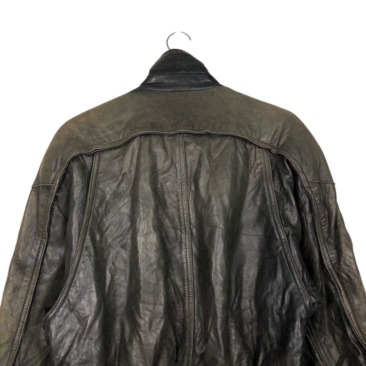 Japanese Brand Robert Comstock Vintage Black Leather Bomber Jacket Size US M / EU 48-50 / 2 - 10 Thumbnail