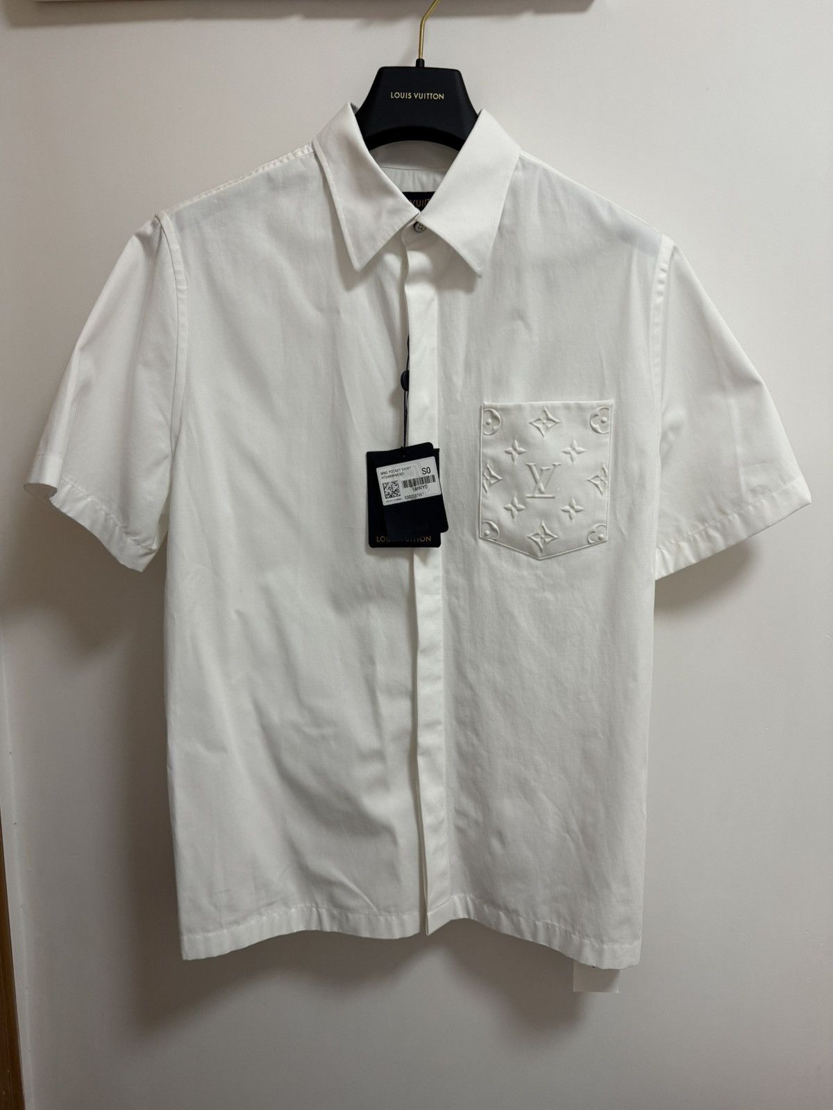 Louis Vuitton Louis Vuitton white monogram pocket shirt S Size US S / EU 44-46 / 1 - 2 Thumbnail