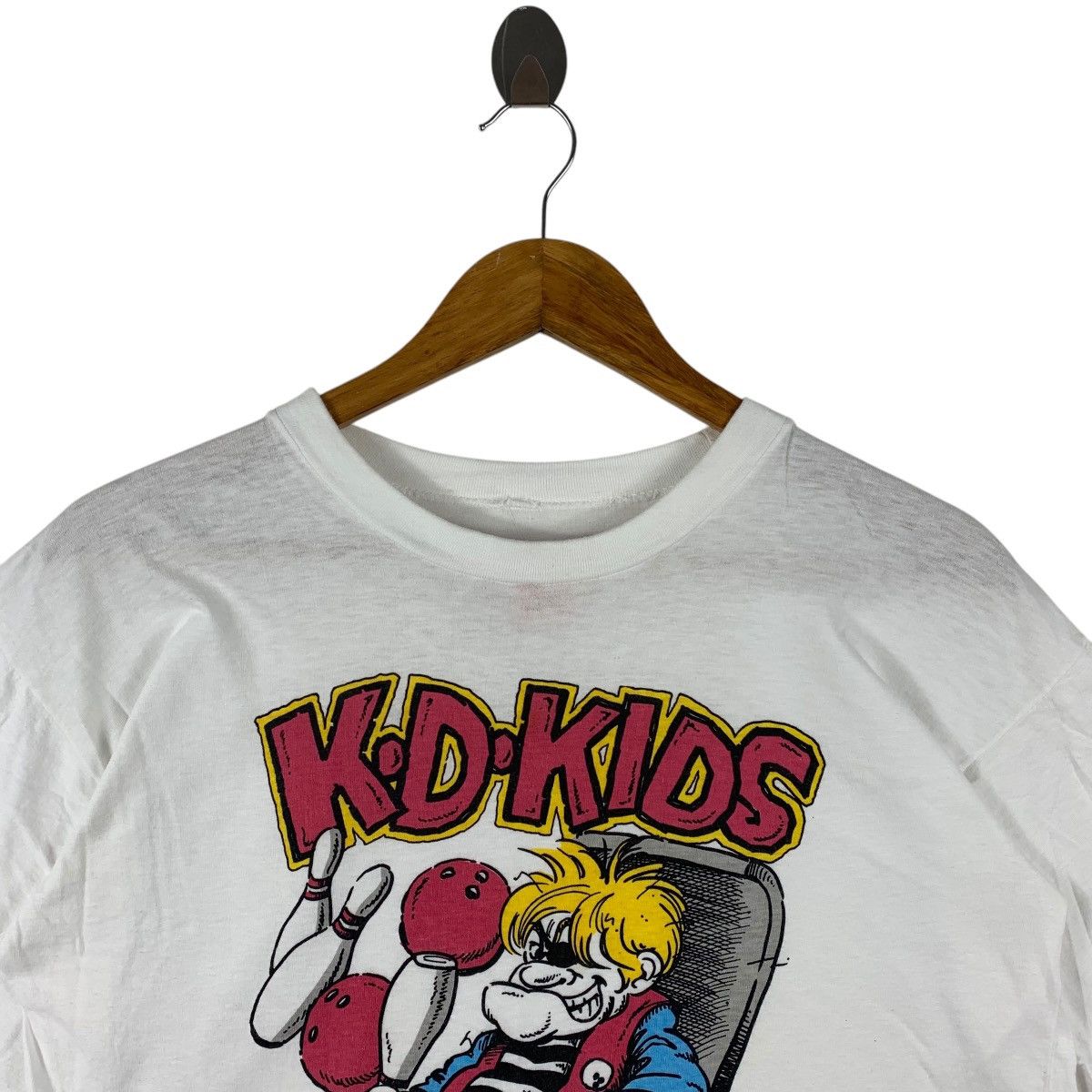 Vintage Vintage K.D KIDS bowling ball art printed tee Size US S / EU 44-46 / 1 - 2 Thumbnail