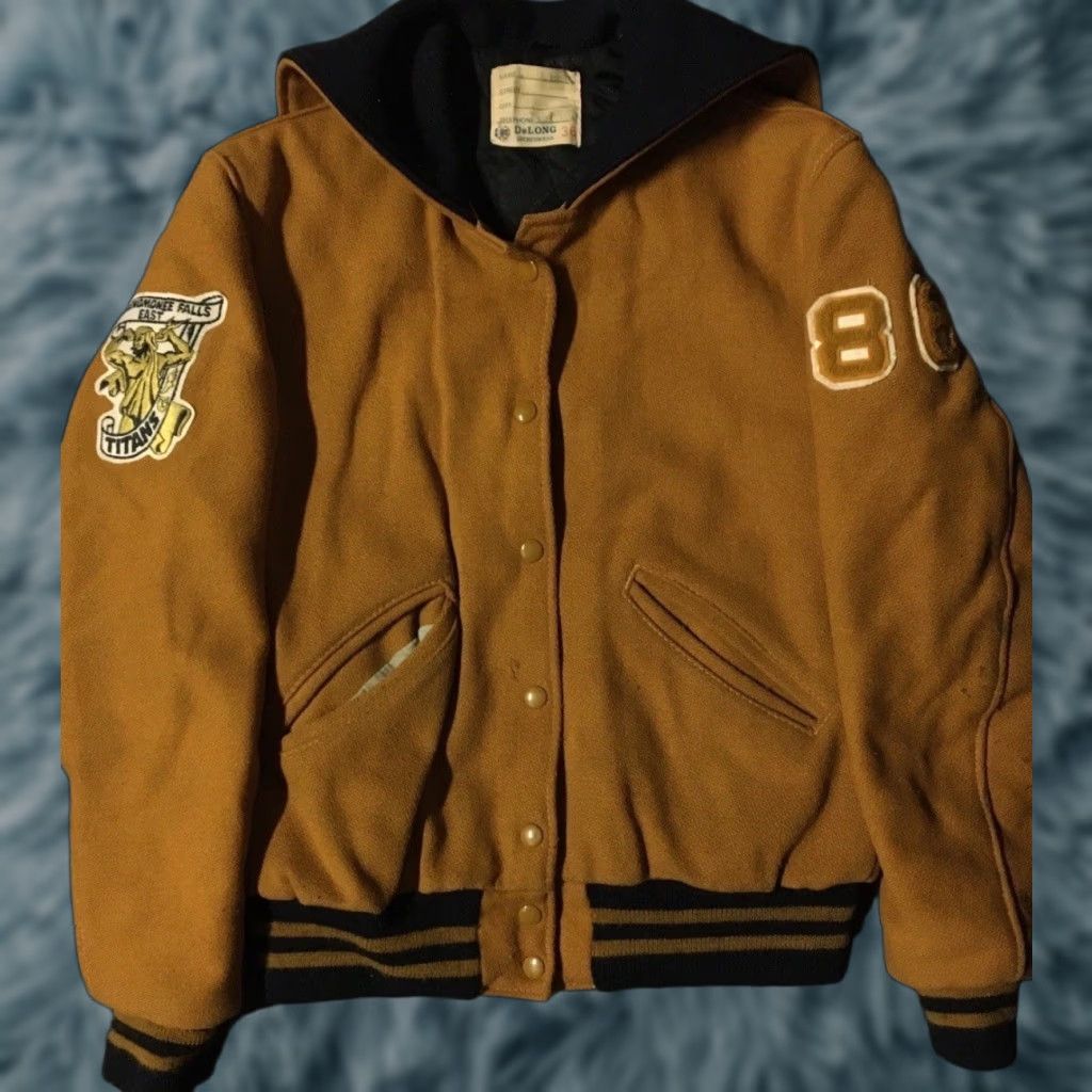 Vtg 80s Varsity Letterman Jacket 36 USA School Football Track College Grunge 70s