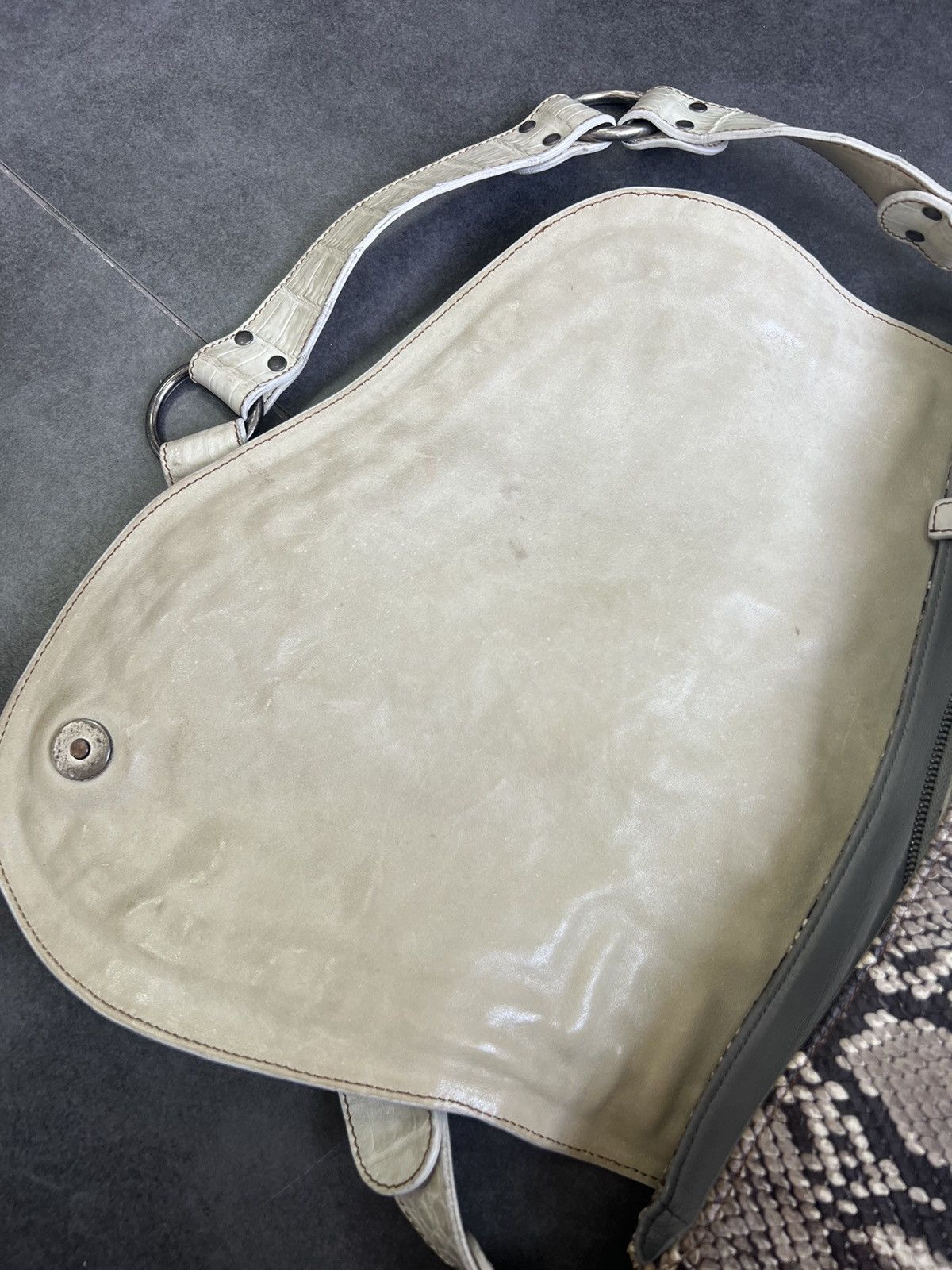 Dior × John Galliano Dior Limited Edition python and alligator skin gaucho Bag Size ONE SIZE - 10 Thumbnail