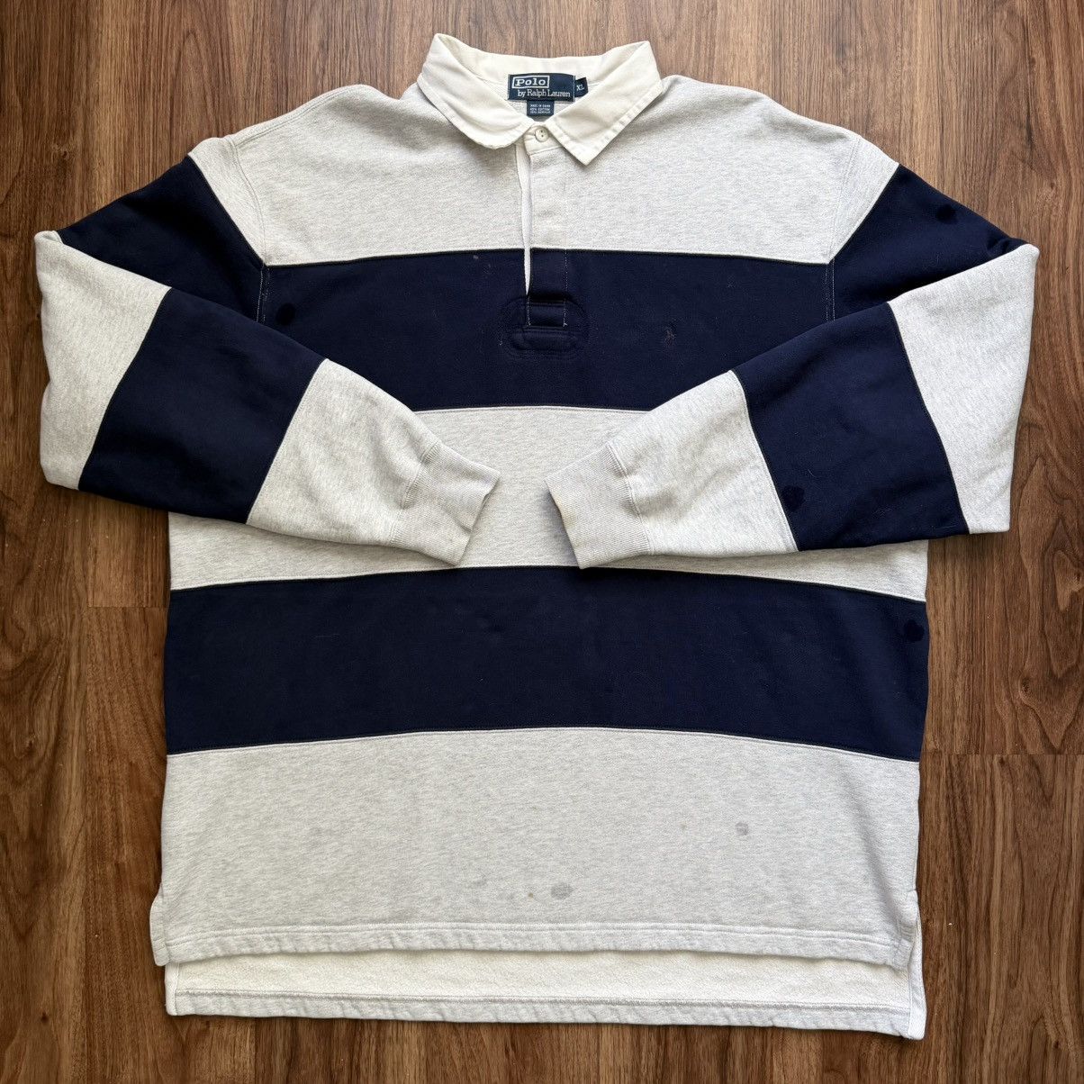 Polo Ralph Lauren Vintage 90s Polo Ralph Lauren LS Rugby Polo Sweater Size XL Size US XL / EU 56 / 4 - 1 Thumbnail