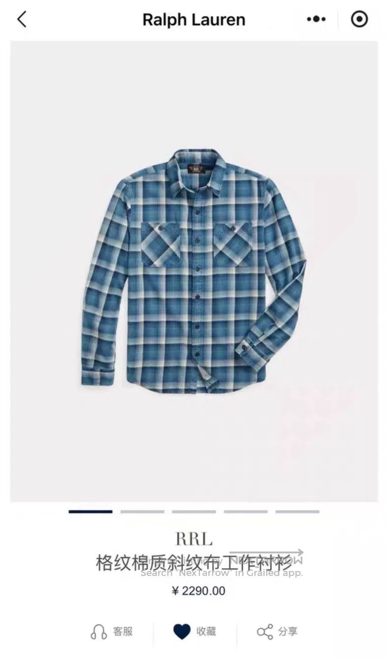 RRL Ralph Lauren RRL Ralph Lauren Vintage vintage work shirt Size US S / EU 44-46 / 1 - 8 Thumbnail