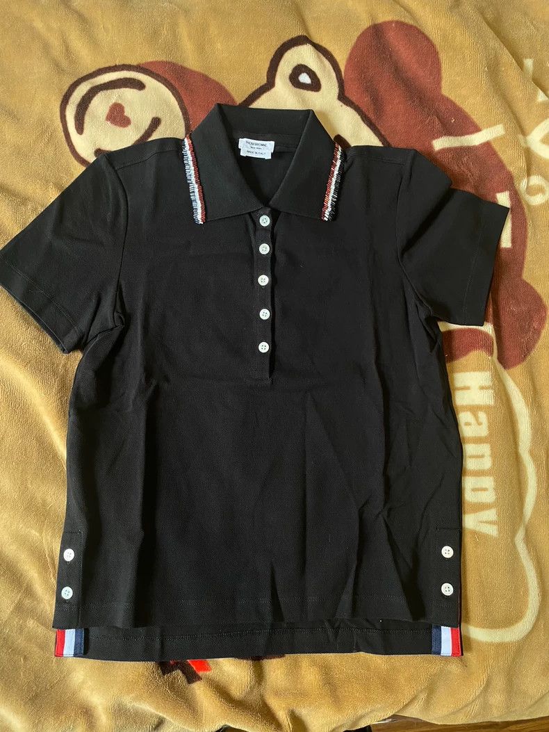 Thom Browne Thom Browne Black Polo Shirt - dmc Size US XS / EU 42 / 0 - 1 Thumbnail