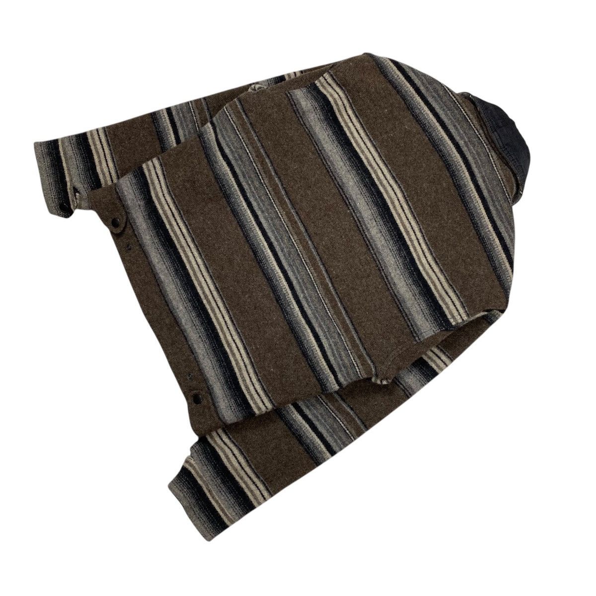 Vintage × Woolrich Woolen Mills Rare Woolrich Trucker Wool Striped Work Jacket Size US S / EU 44-46 / 1 - 7 Thumbnail