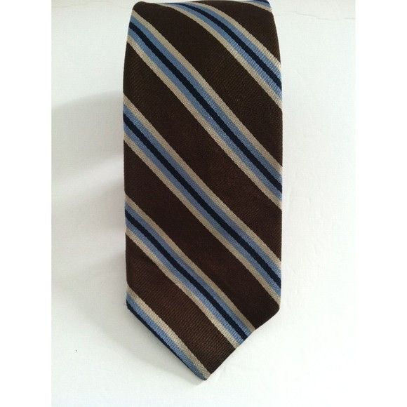 Bert Pulitzer BERT PULITZER MENS BROWN 100%SILK TIE WIDTH: 2 7/8" Size ONE SIZE - 1 Thumbnail