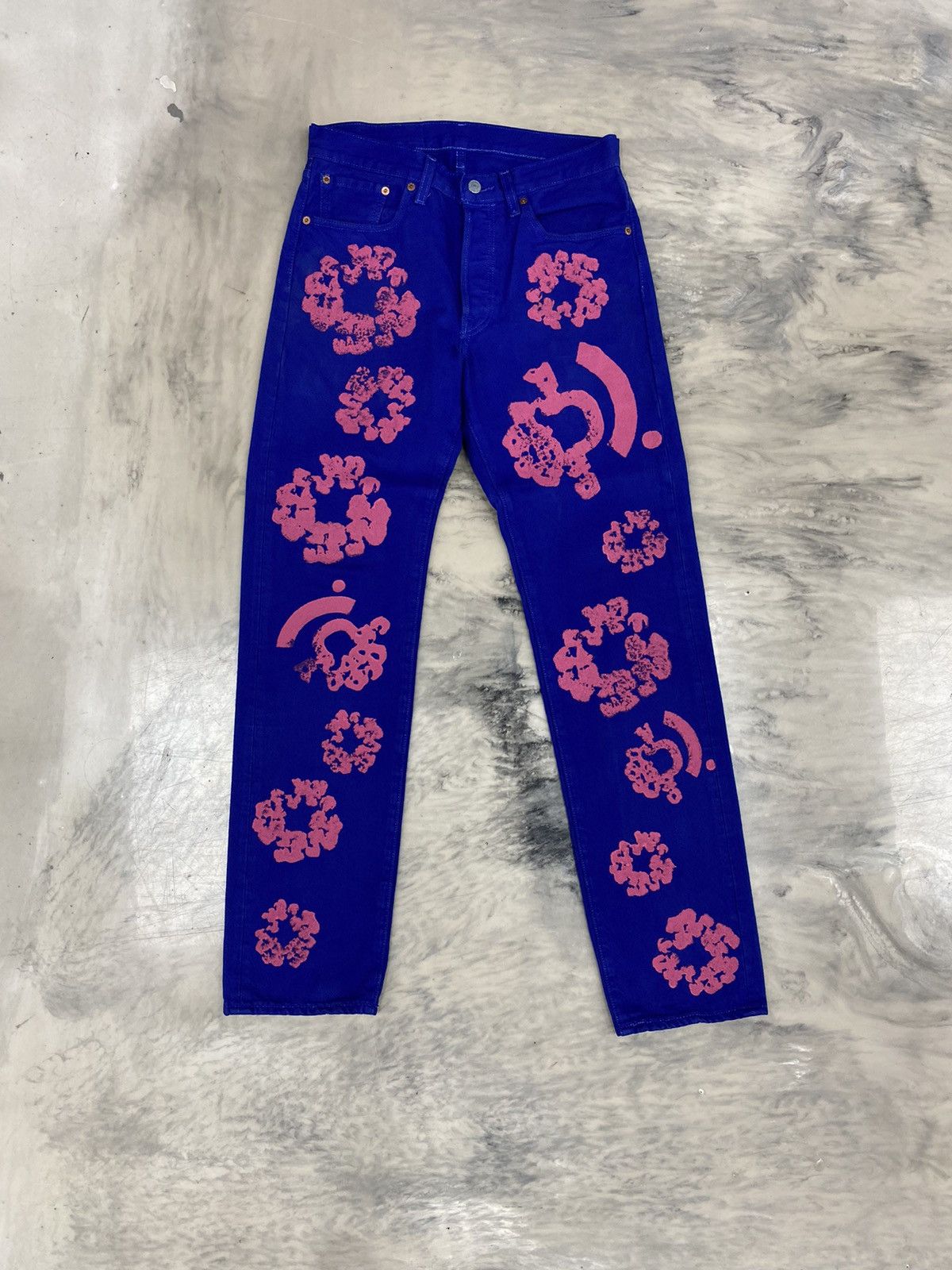 (B).Stroy × DENIM TEARS × Levi's Denim Tears x Levi’s x Bstroy jeans blue pink size 30 Size US 30 / EU 46 - 1 Thumbnail