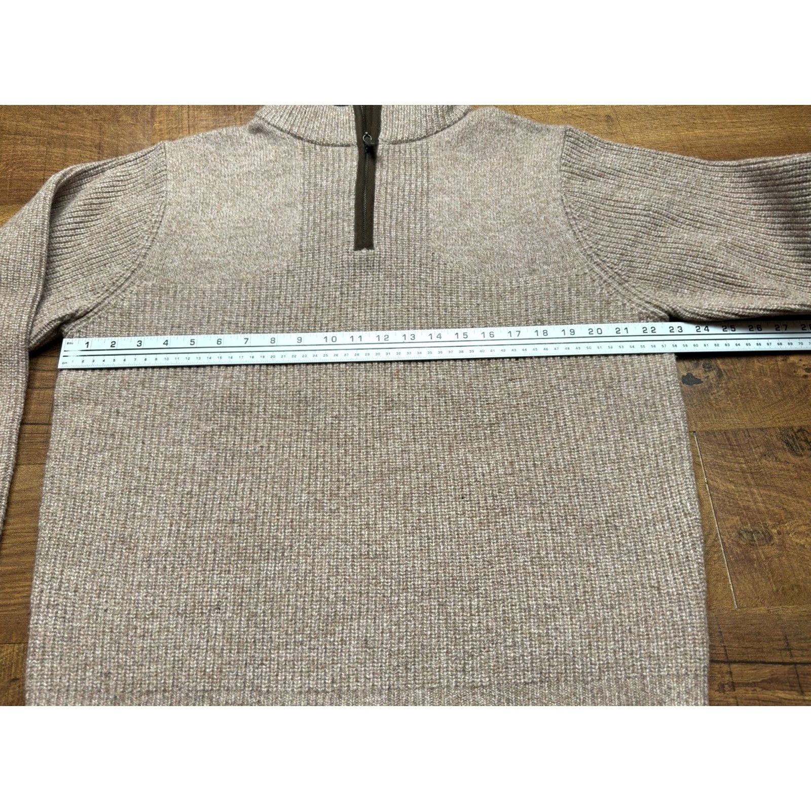 Vintage VINTAGE LL Bean Waterfowl Sweater Mens M Tan Beige Merino Lamb's Wool Ribbed Size US M / EU 48-50 / 2 - 6 Thumbnail