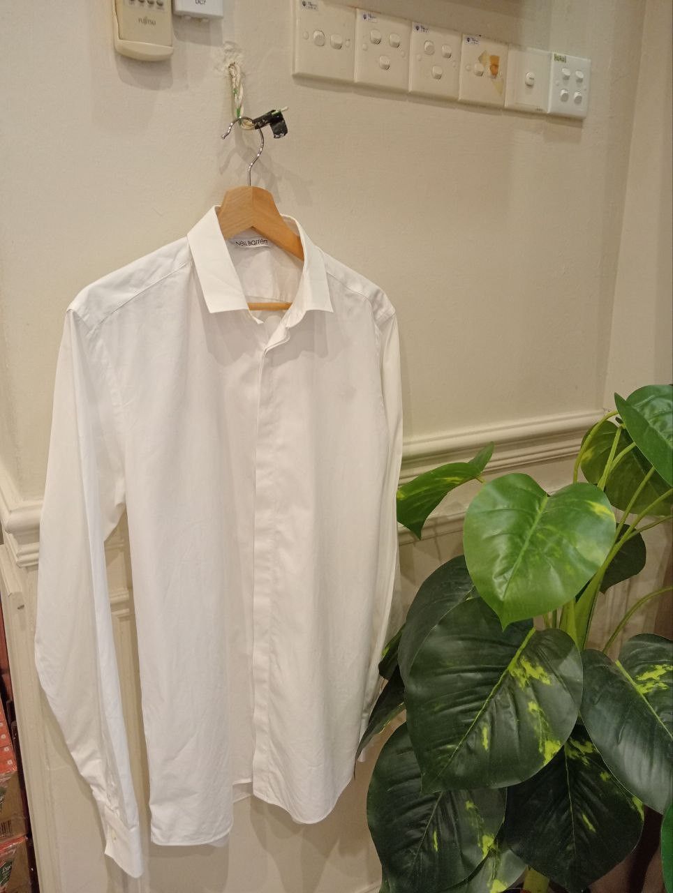 Neil Barrett NEIL BARRETT SLIM FIT WHITE SHIRT - WHITE Size US L / EU 52-54 / 3 - 2 Thumbnail
