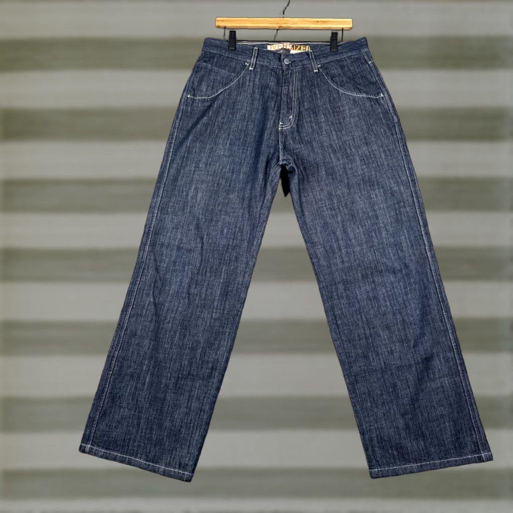 VINTAGE Levis Silvertab Jeans Mens 33x30 Blue Wide-Leg Oversized Baggy Grunge Skater Men's Jeans Reg 33 Blue Wide-Leg Denim Cotton 5-Pocket Mens