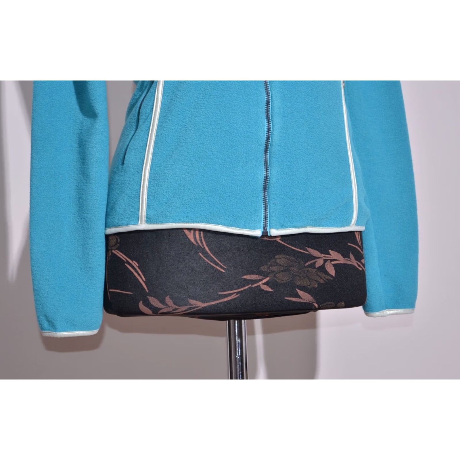 Vintage JET SET Women's Fleece Jumper Full Zip With Pockets S Blue Jumper Middle Sized Adult Womens Size S / US 4 / IT 40 - 4 Thumbnail