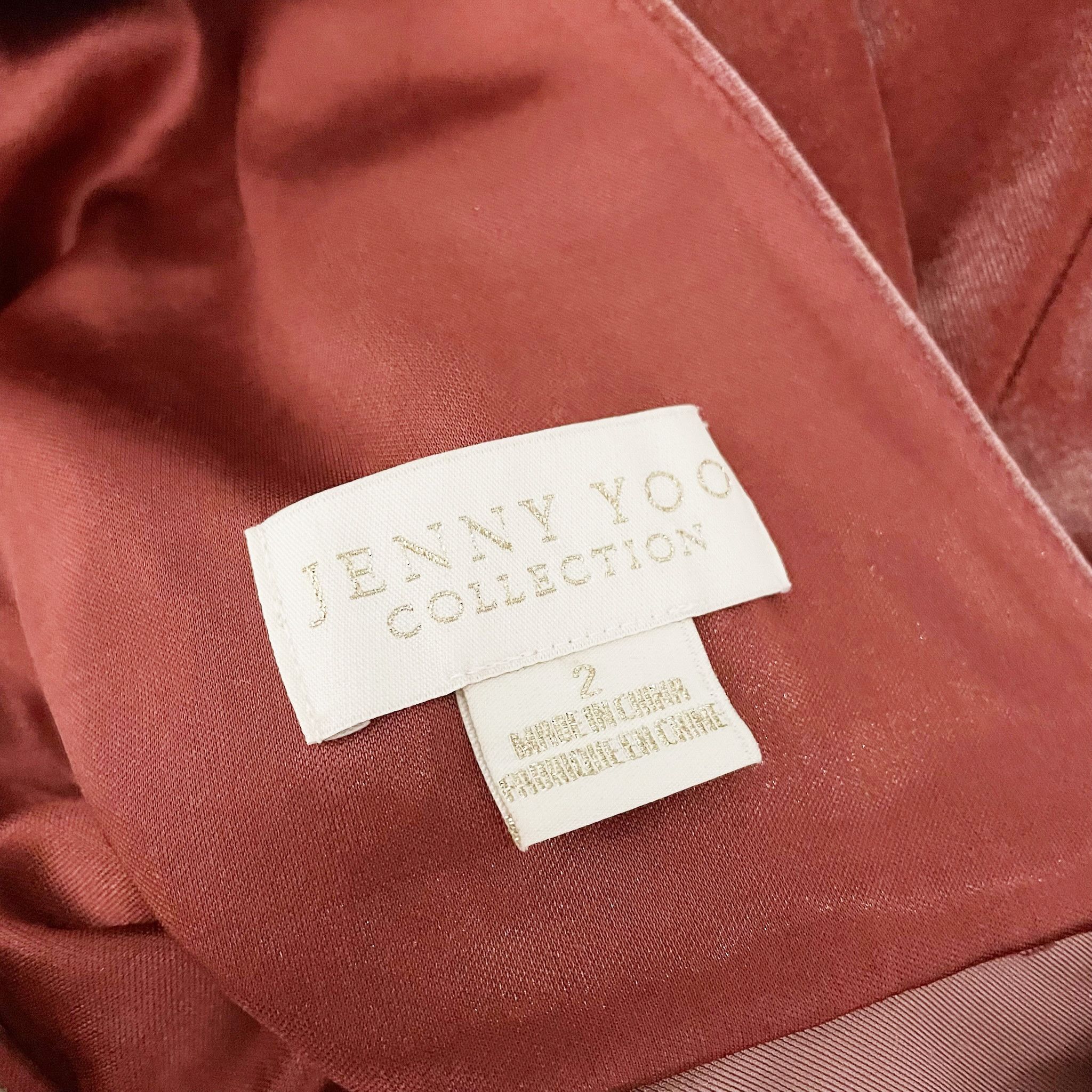 Other NEW Jenny Yoo Ryland V Neck Long Sleeve Size XS / US 0-2 / IT 36-38 - 2 Thumbnail