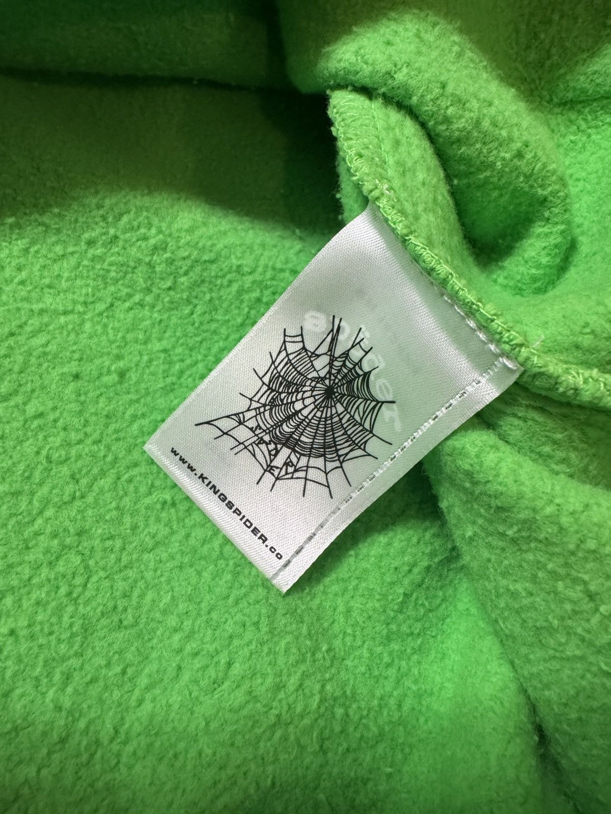 Sp5der SP5DER RHINESTONE PUNK V2 HOODIE GREEN - SIZE L Size US L / EU 52-54 / 3 - 7 Thumbnail