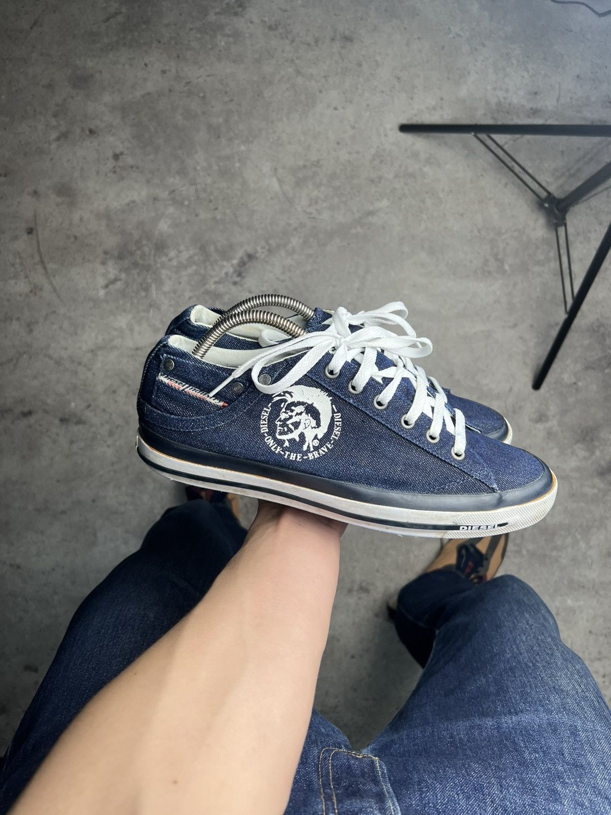 Diesel Vintage Diesel Denim Low Top Sneakers Size US 10 / EU 43 - 1 Thumbnail