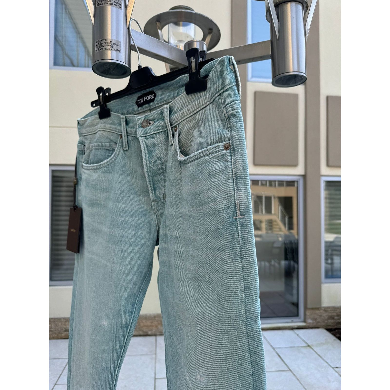 o1rshd1 Slim Fit Denim in Jade Blue