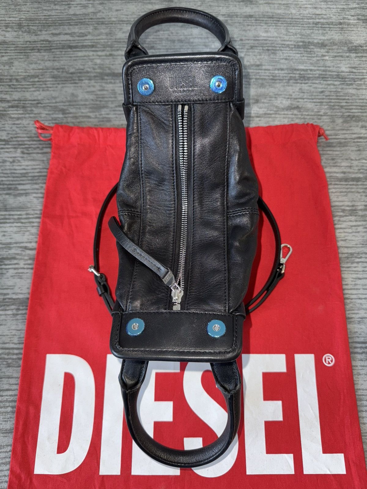 Diesel Diesel logo-charm D-Vina-RR S - Slouchy Leather Tote Bag Size ONE SIZE - 11 Thumbnail