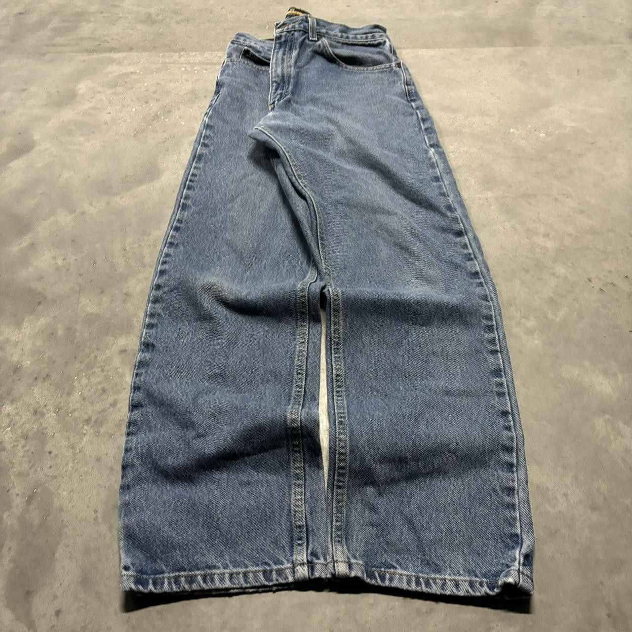 Japanese Brand × Vintage Crazy Vintage Y2K/2000s Grunge Medium Wash Essential Denim Jeans! Size US 32 / EU 48 - 3 Thumbnail