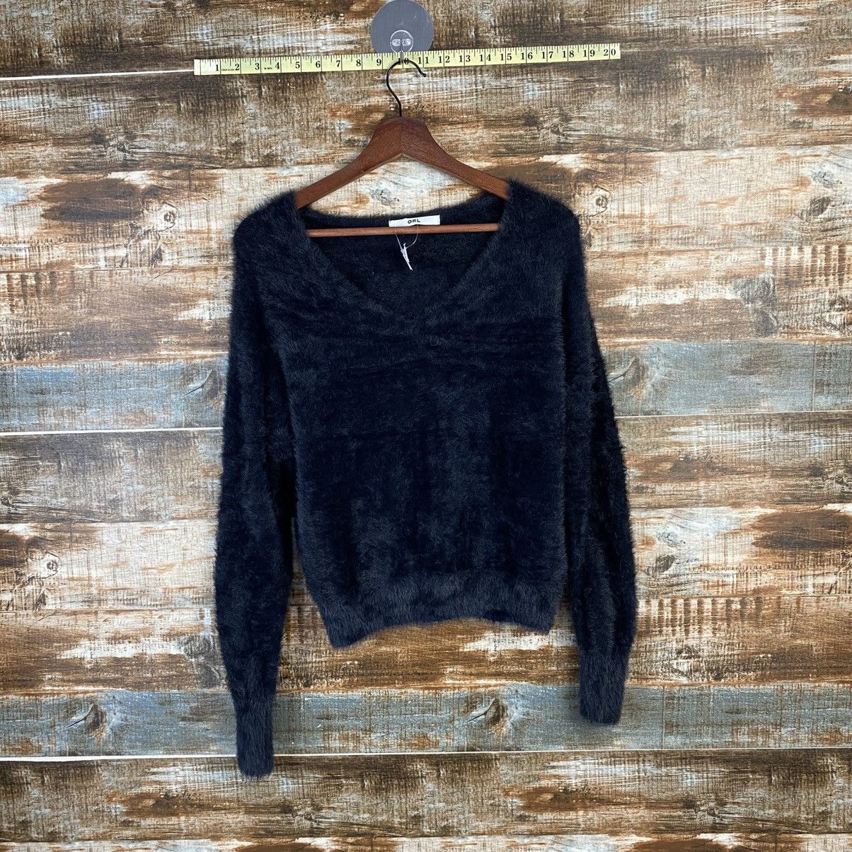 Japanese Brand DL GRL Black Fur shaggy Mohair Knitwear #C1100 Size S / US 4 / IT 40 - 1 Thumbnail