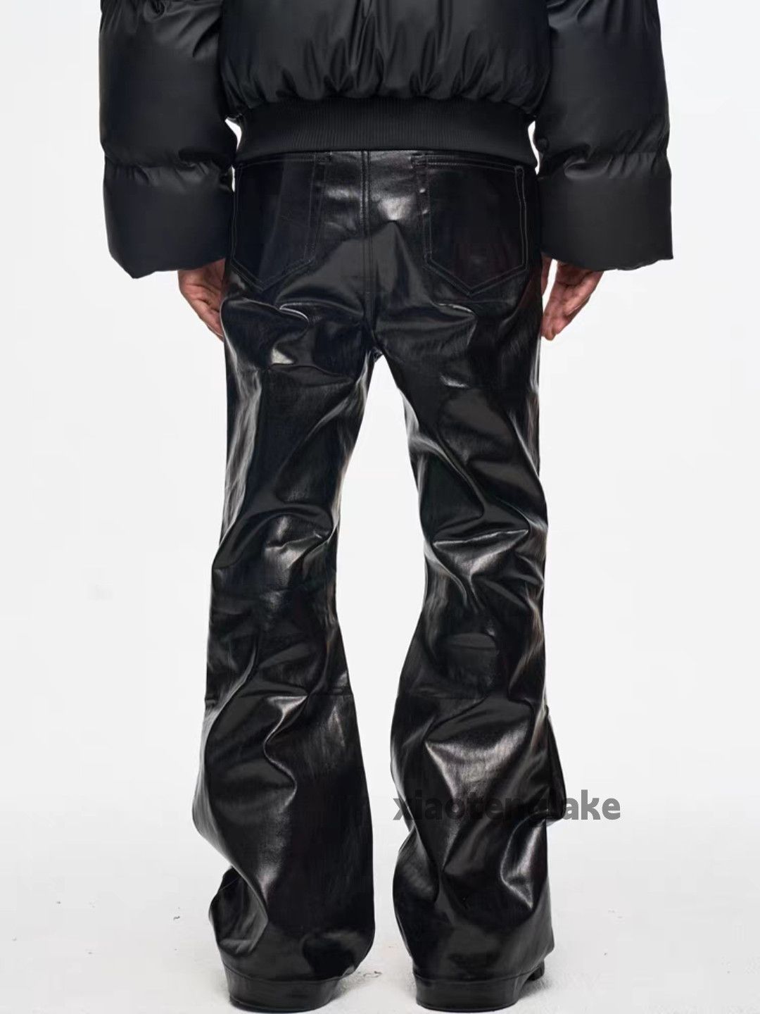 Jean Unisex washed retro utility punk yuppie grunge wax pants Size US 36 / EU 52 - 3 Thumbnail