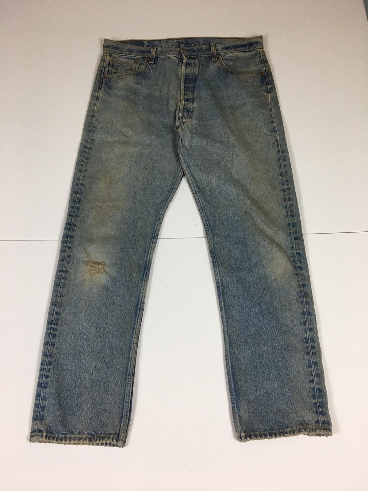 Levi's Vintage Clothing Vintage 90s Levi’s 501xx Distress Size US 38 / EU 54 - 1 Thumbnail