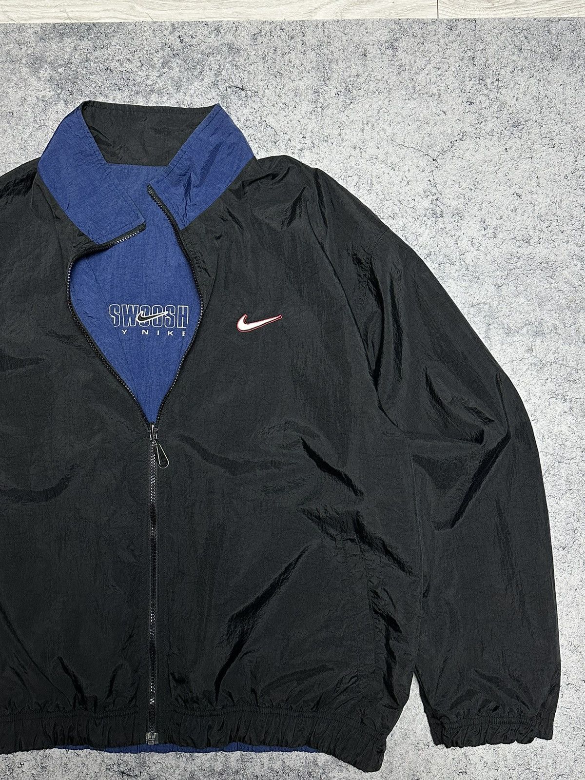 Nike Vintage 90s Nike Reversible Big Swoosh Logo Jacket Size US XL / EU 56 / 4 - 5 Thumbnail