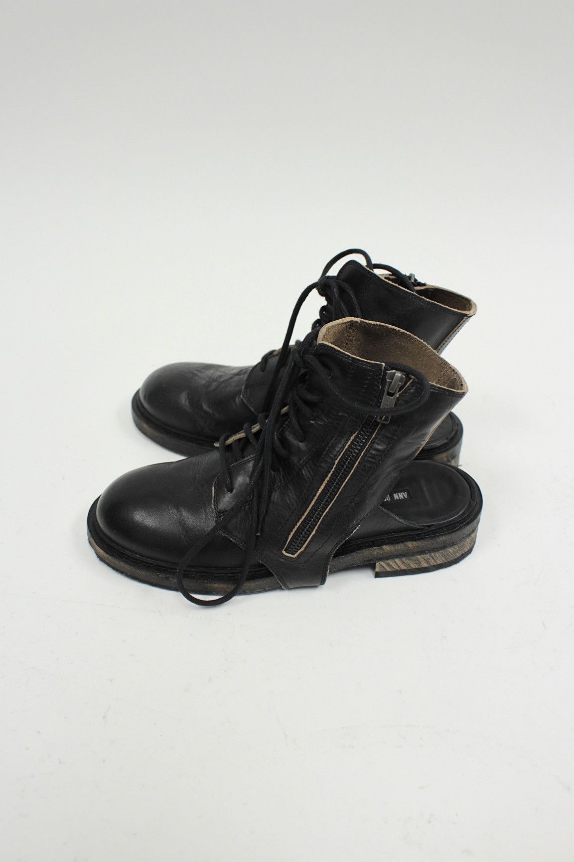 Ann Demeulemeester S/S17 Ann Demeulemeester Glace Nero Washed Convertible Boots Size US 8 / IT 38 - 3 Thumbnail