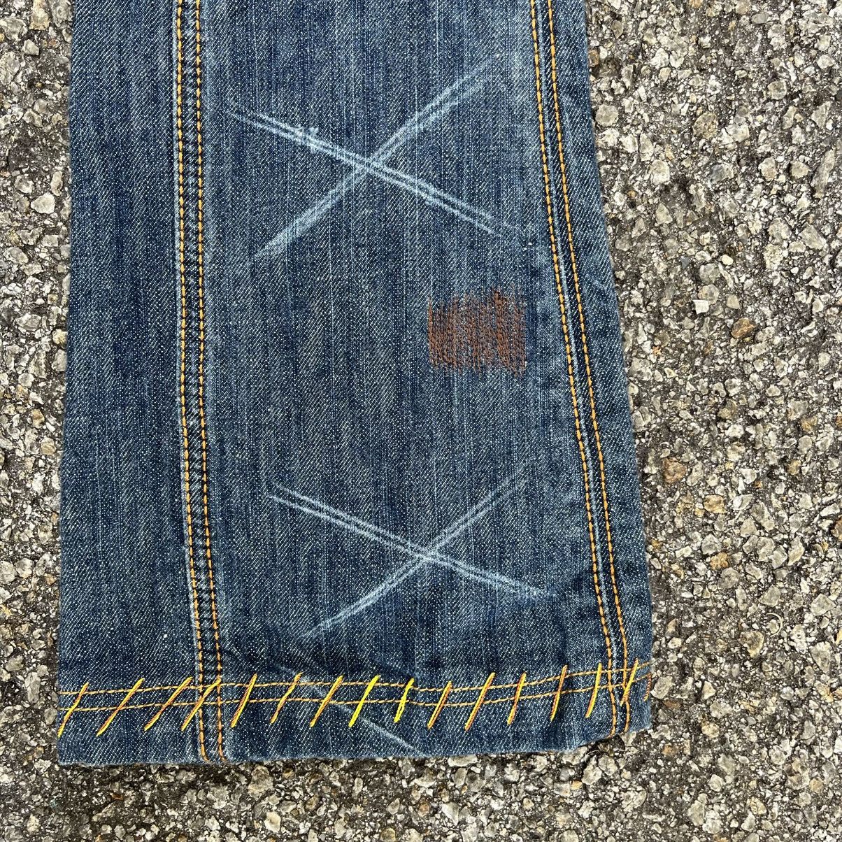 Japanese Brand Flared Antik Denim Embroidery Bootcut Pants Size 25" / US 0 / IT 36 - 13 Thumbnail