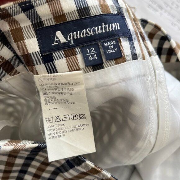 Aquascutum Aquascutum London Plaid Gingham Pencil Skirt Straight Size 34" / US 12 / IT 48 - 6 Thumbnail